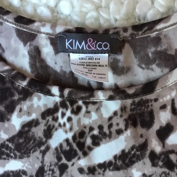 Dark brown animal print sleeveless tunic top - Picture 5 of 5